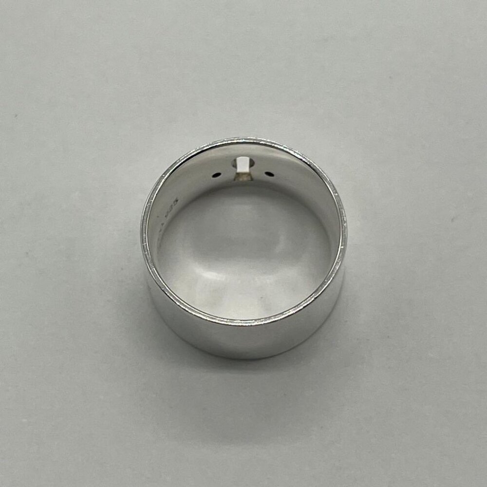 ★SOLD★ Tiffany & Co 2 P Diamond Lock Ring No 12 SV - Picture 5 of 11